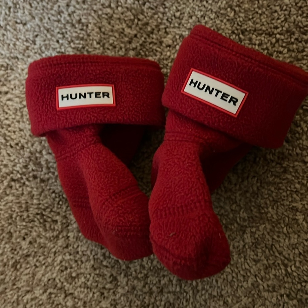 Hunter boots fleece red XS